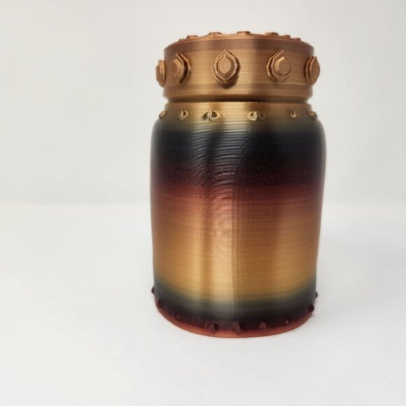 Steampunk Skull Jar With Goggles & Removable Lid Unique Gothic Decor 5.75" (p) - Picture 4 of 6